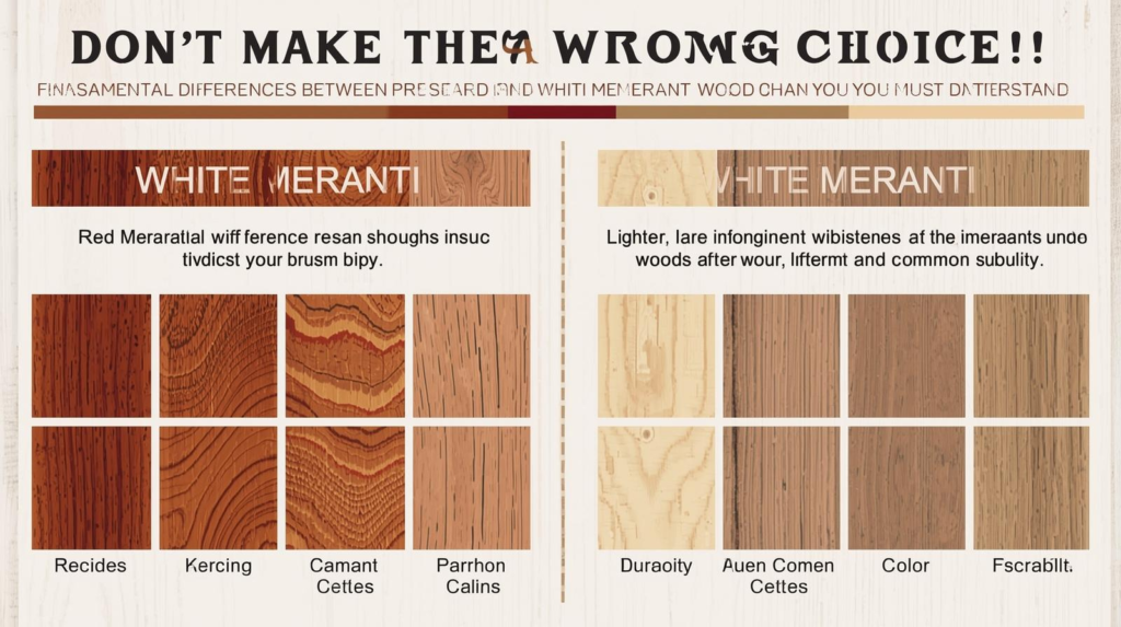 Jangan Salah Pilih! 7 Perbedaan Mendasar Kayu Meranti Merah & Putih yang Wajib Anda Pahami