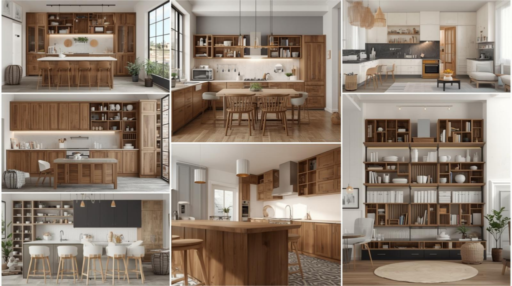 9 Inspirasi Desain Kitchen Set Kayu Meranti