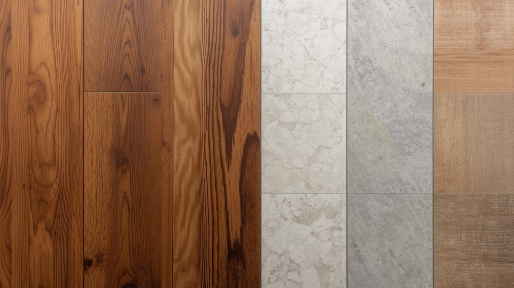 Lantai Kayu Meranti vs Keramik & Vinyl