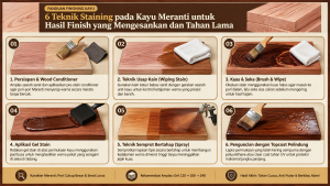 6 Teknik Staining pada Kayu Meranti untuk Hasil Finish yang Mengesankan dan Tahan Lama